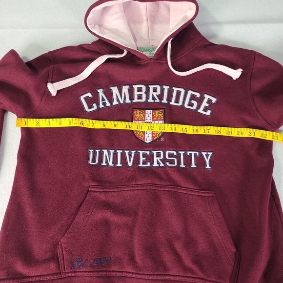 Vintage Cambridge University Official Merchandise Large Maroon Hooded Sweatshirt - Picture 5 of 16